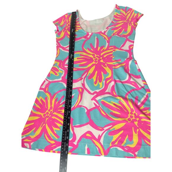 Mahi Gold Women's Dress Size Medium Bright Tropical Casual Short Sleeve Resort - Picture 12 of 12